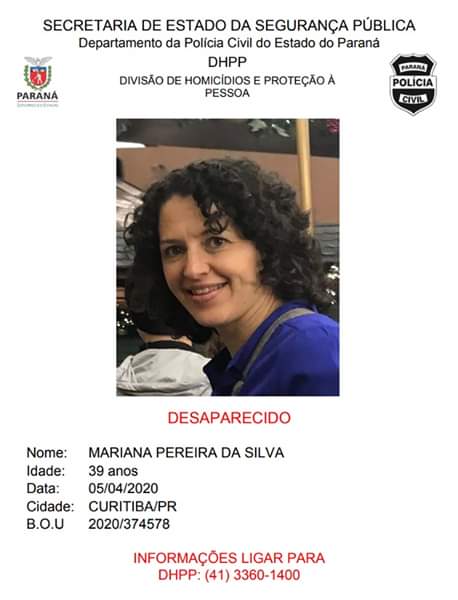Família pede ajuda para encontrar pessoa desaparecida em Curitiba