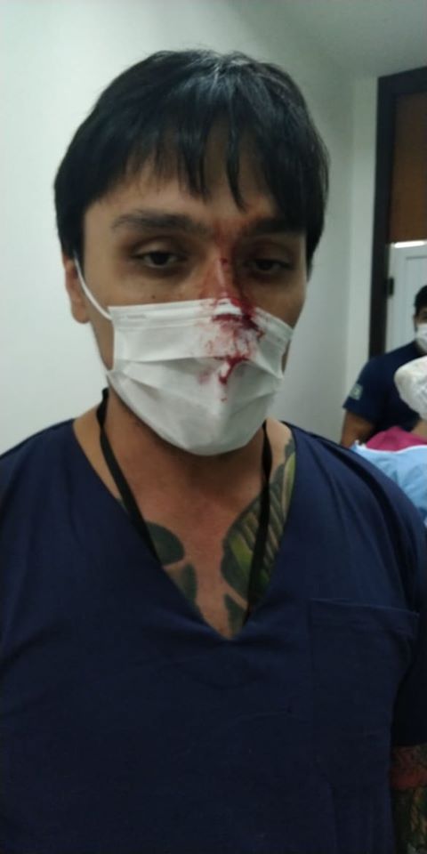 Paciente com suspeita de Covid-19 que agrediu médico é autuado pela polícia