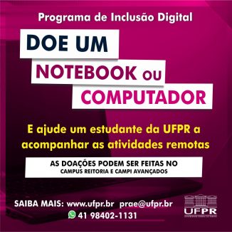UFPR faz campanha para doação de computadores e internet a estudantes