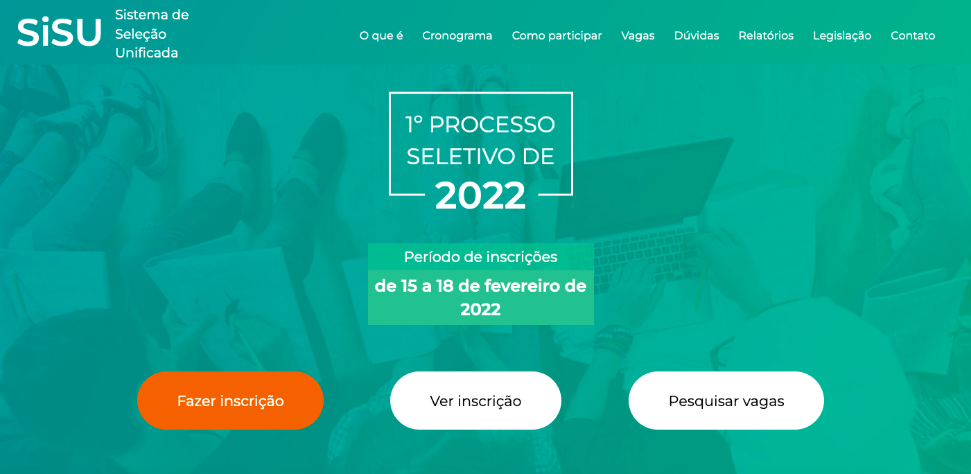 SiSU 2022 está com as inscrições abertas