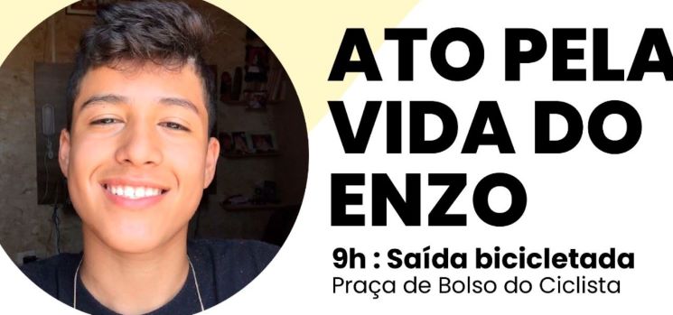 Curitiba tem ato em memória do ciclista Kristofer Enzo, morto ao ser atropelado