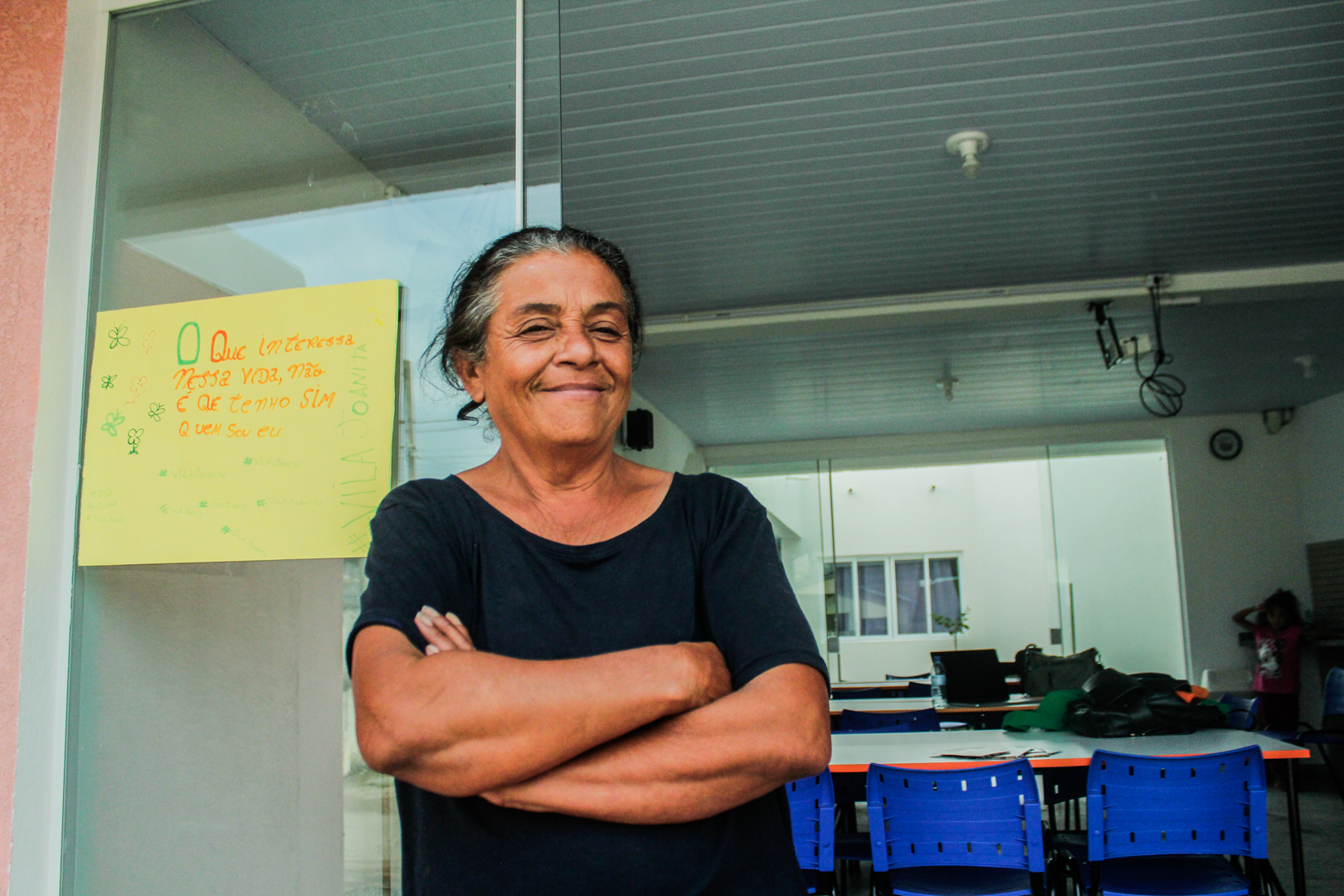 Mulher com espírito batalhador muda a vida da comunidade na Vila Joanita