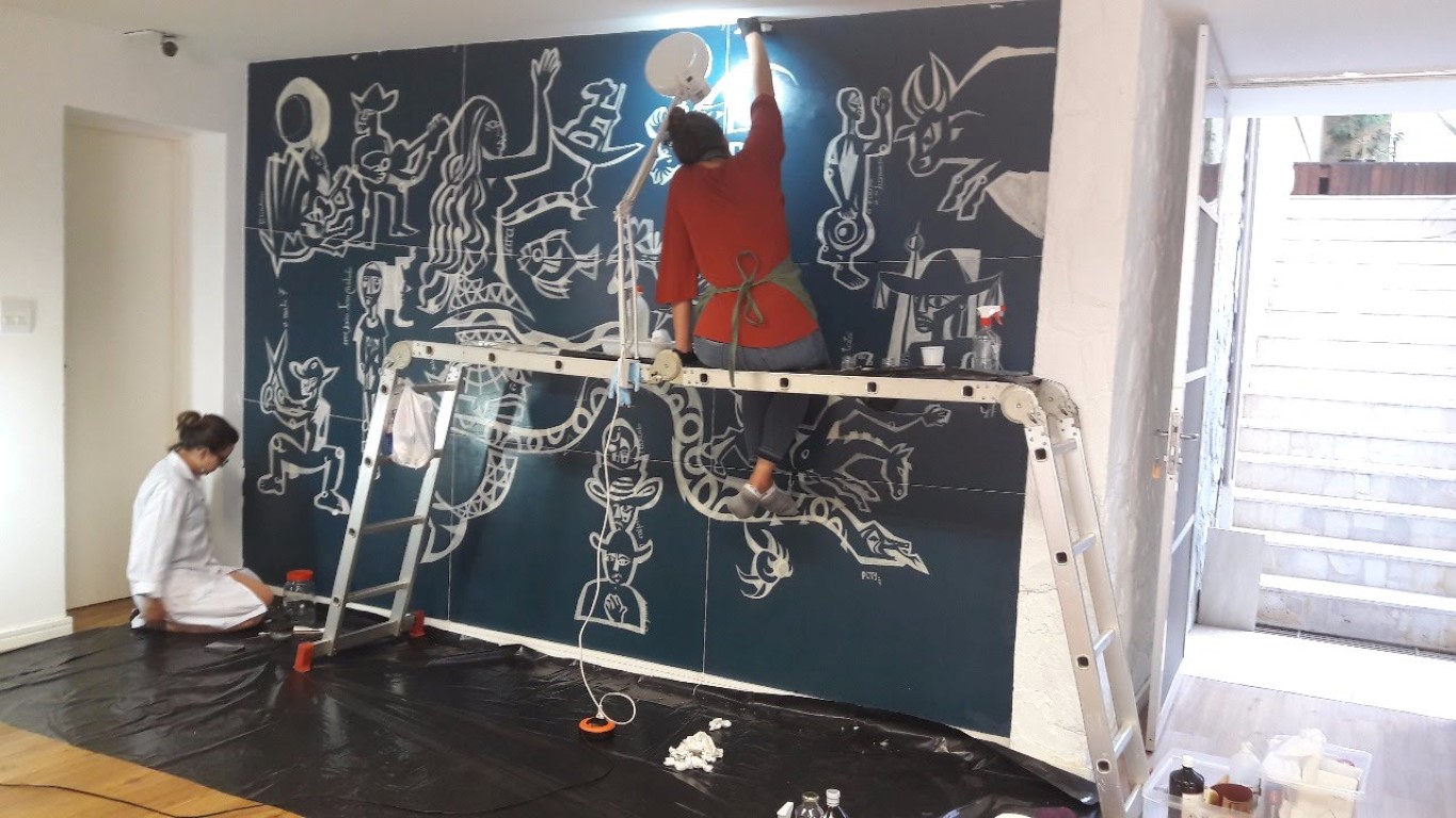 Mural de Poty sob o risco de ser demolido ganhou restauro profissional em 2017