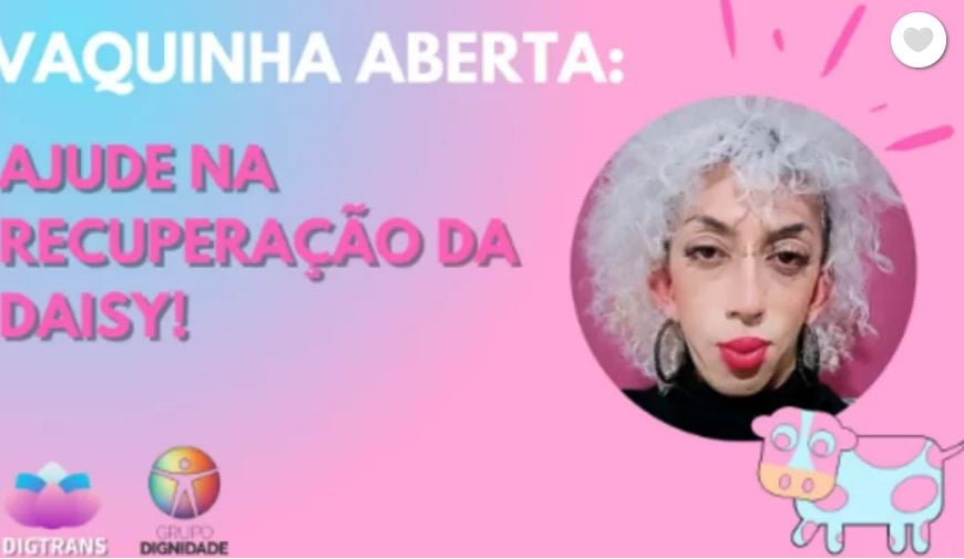 Travesti fratura a perna após queda em local sem acessibilidade e amigas criam vaquinha para ajudar