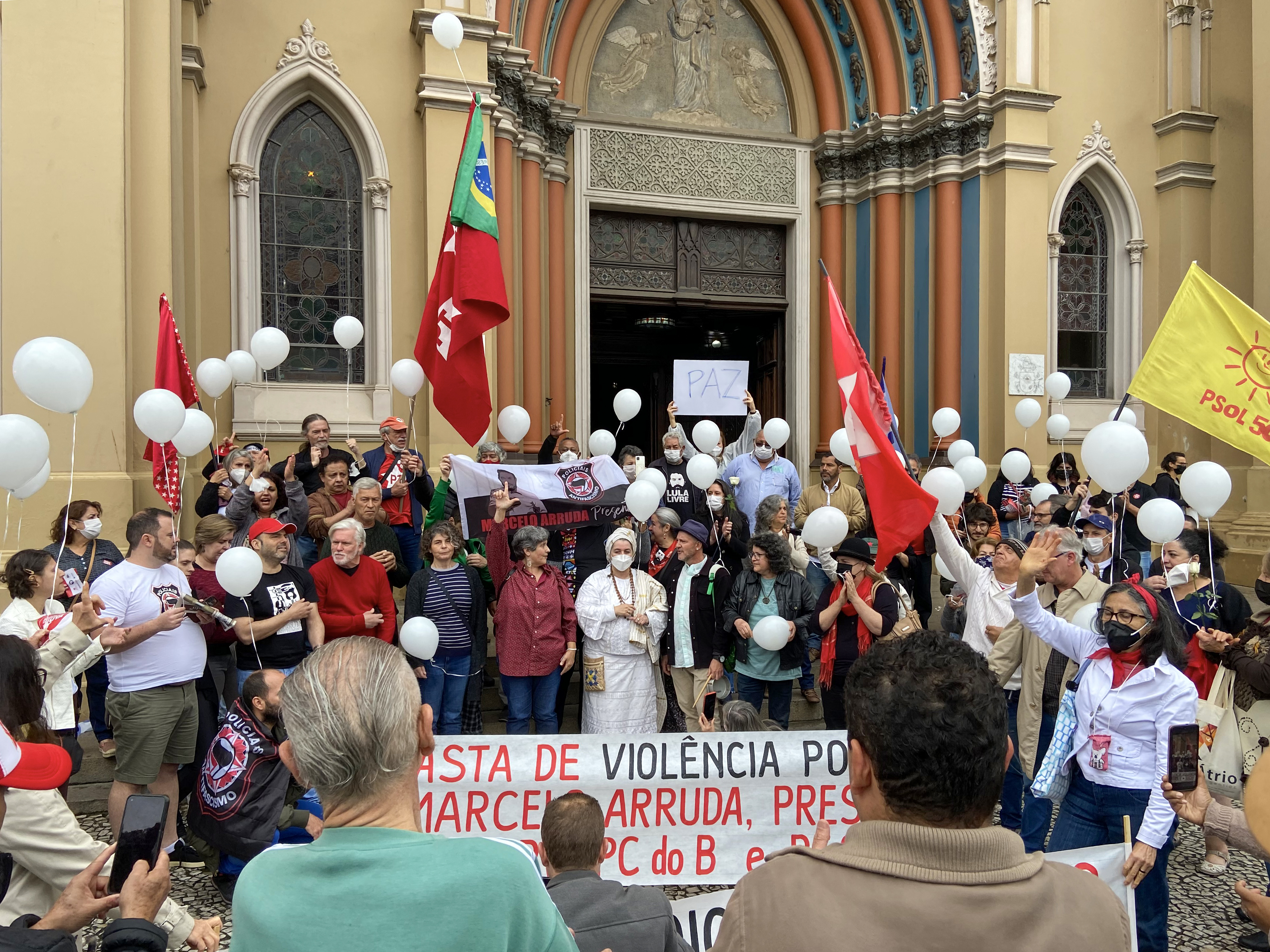 Manifestantes pediram justiça por Marcelo Arruda em Curitiba