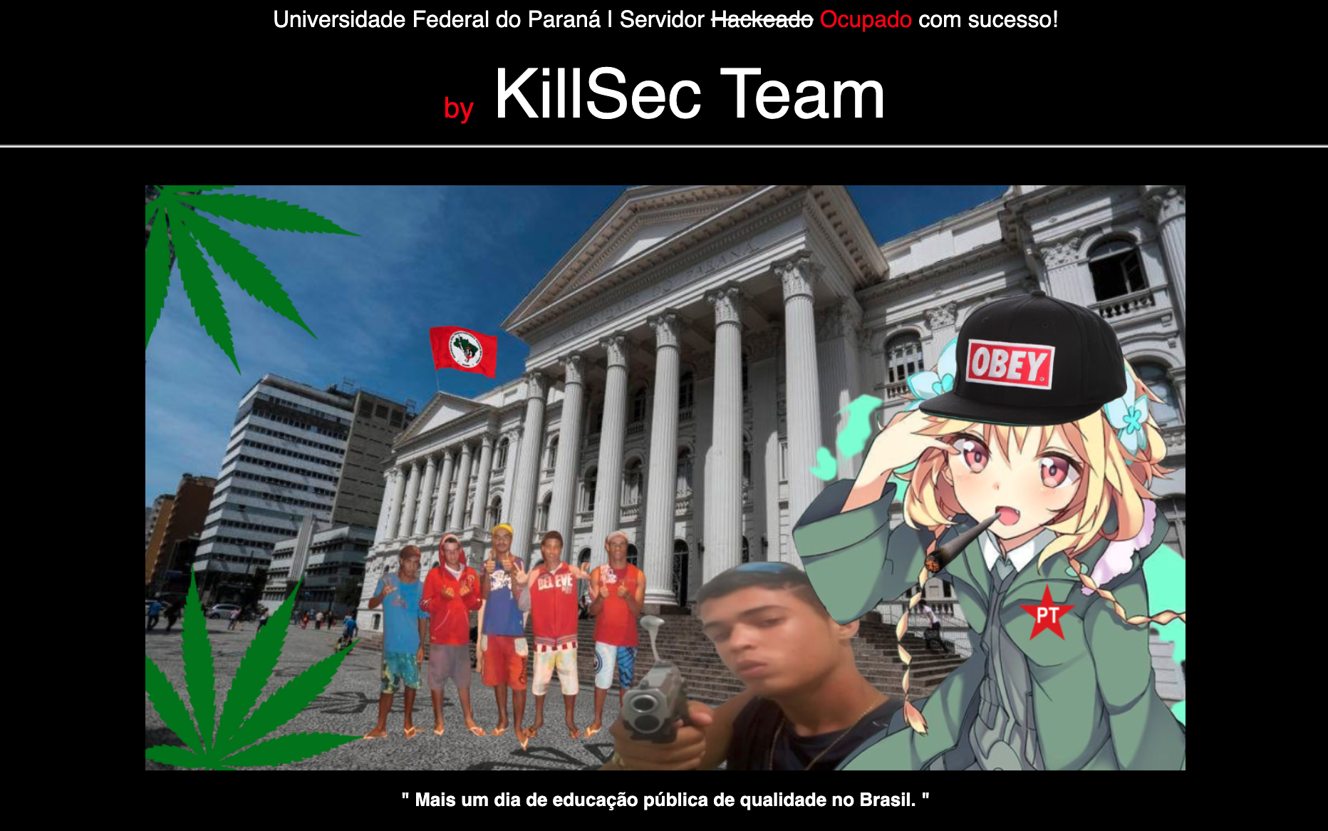 Site da UFPR é invadido e está fora do ar