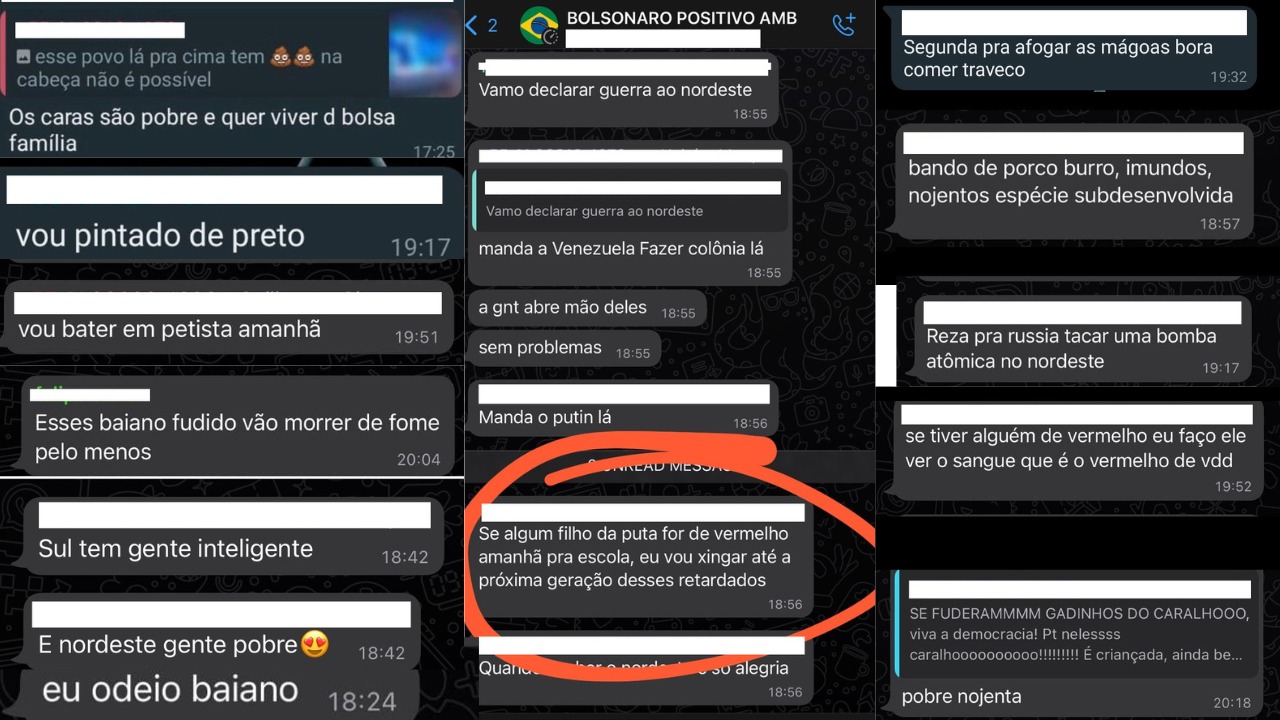 Grupo de WhatsApp com alunos do colégio Positivo tem ameaça de estupro e xenofobia