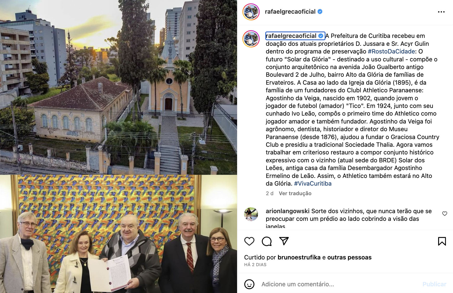 Greca republica foto dos Gulin após matéria do Plural