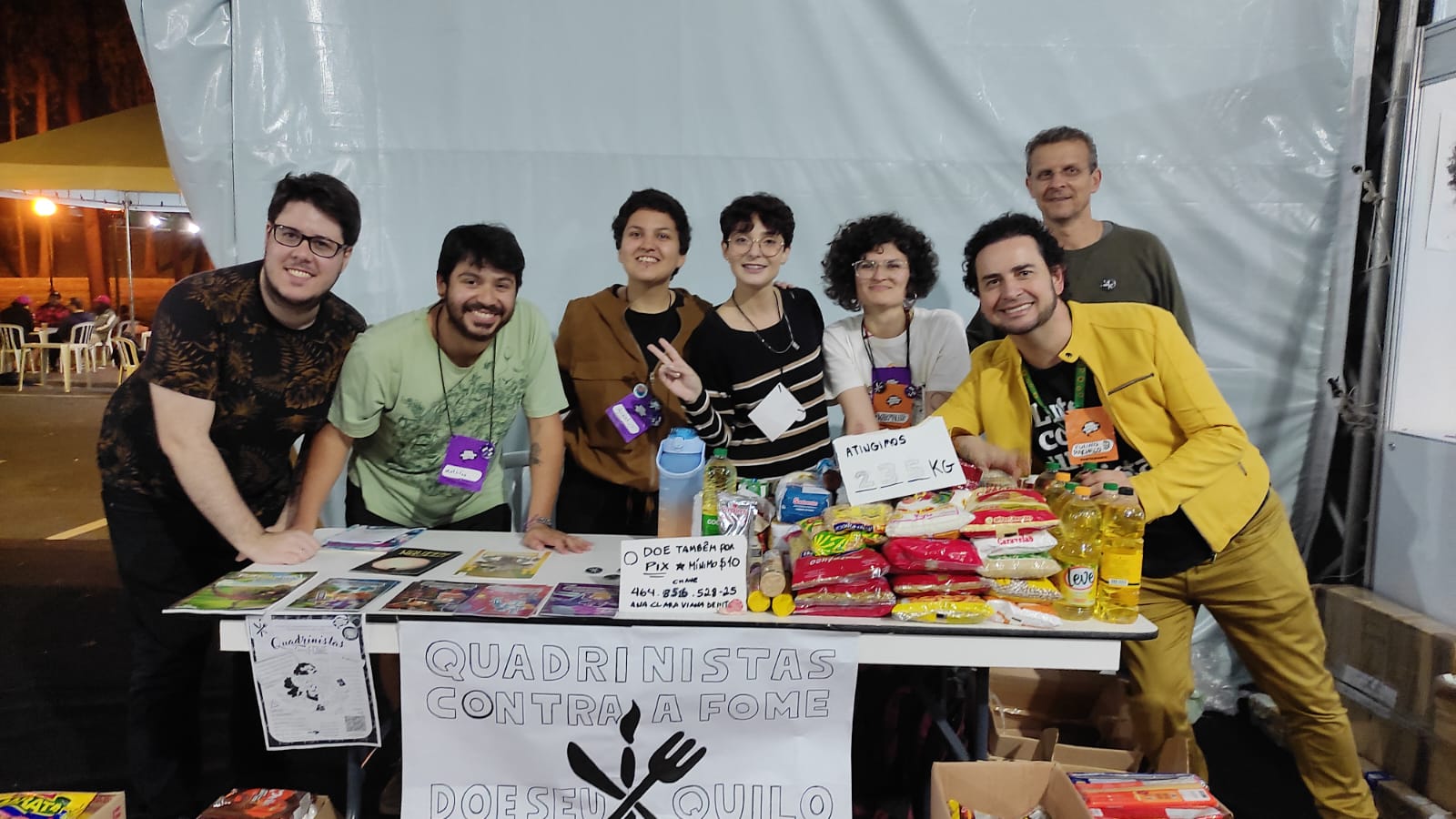 Bienal de Quadrinhos: artistas arrecadam 230 kg de alimentos para Casa de Passagem Indígena
