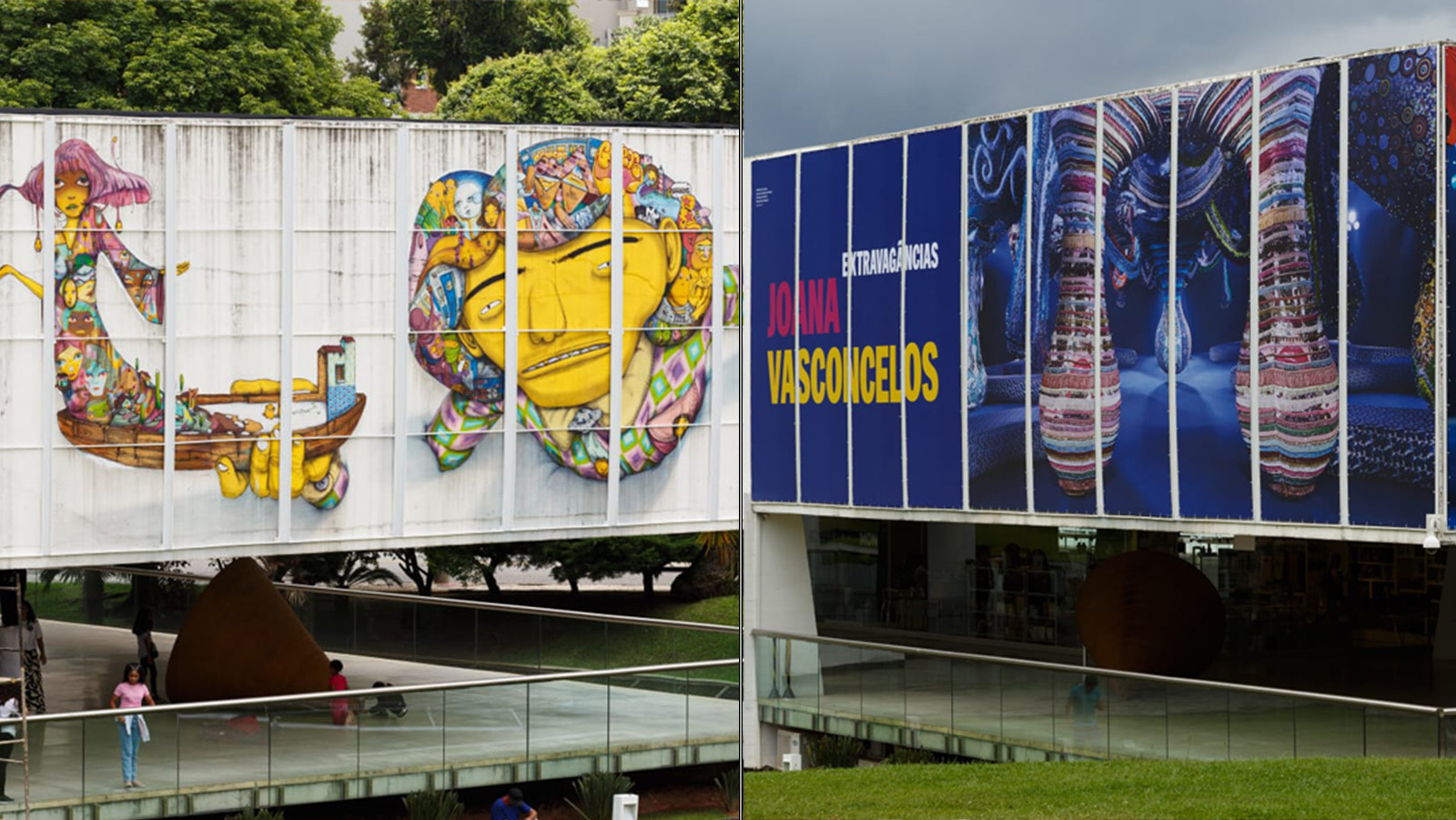 Grafites feitos por OSGEMEOS desaparecem da fachada do MON