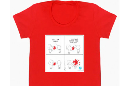 Plural agora tem camisetas com tirinhas do Anedonia