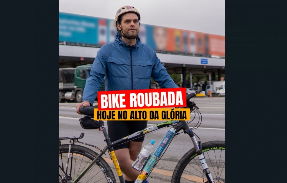Goura, pré-candidato a prefeito de Curitiba, tem bicicleta furtada