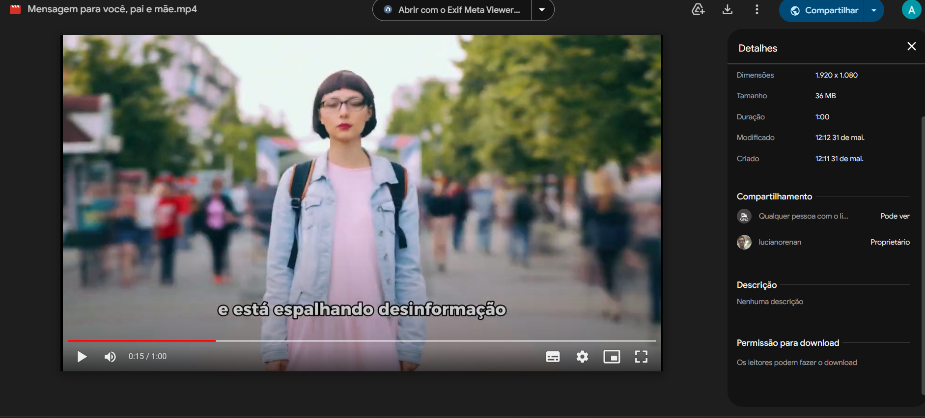 Vídeo contra greve dos professores está arquivado em drive de estrategista digital