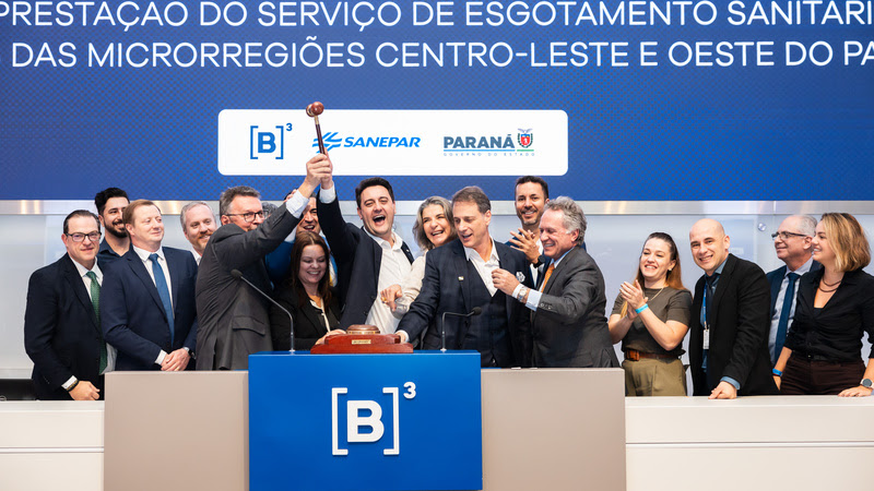 Estado do Paraná faz leilão na bolsa de valores para esgotamento sanitário