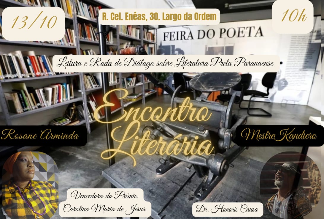 Evento no Largo da Ordem reúne escritores negros de Curitiba