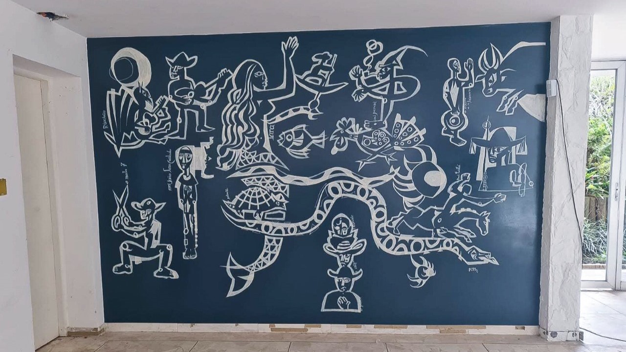 Mural recém-descoberto de Poty é doado à UFPR; resta saber onde ele ficará