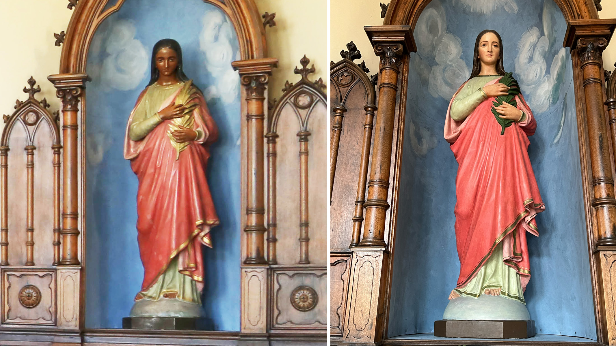 Imagem de santa embranquecida na Capela da Glória revela confusão histórica