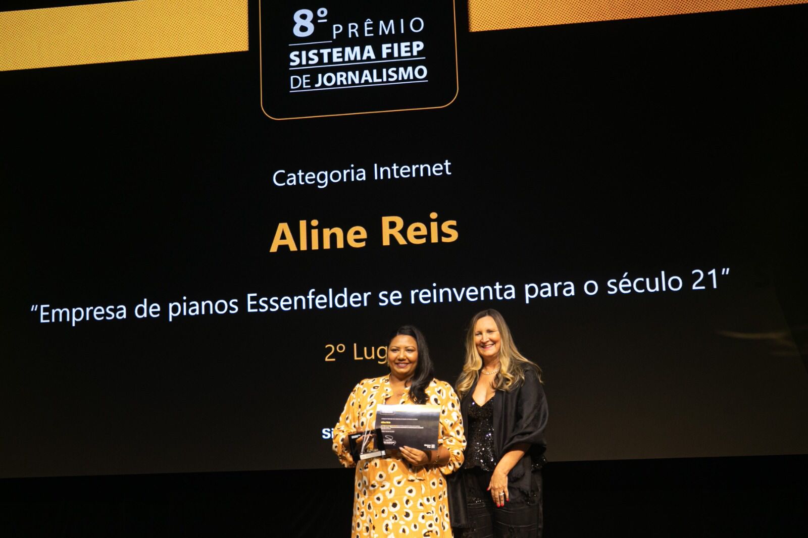 Repórter do Plural é premiada pela Fiep por matéria sobre pianos Essenfelder